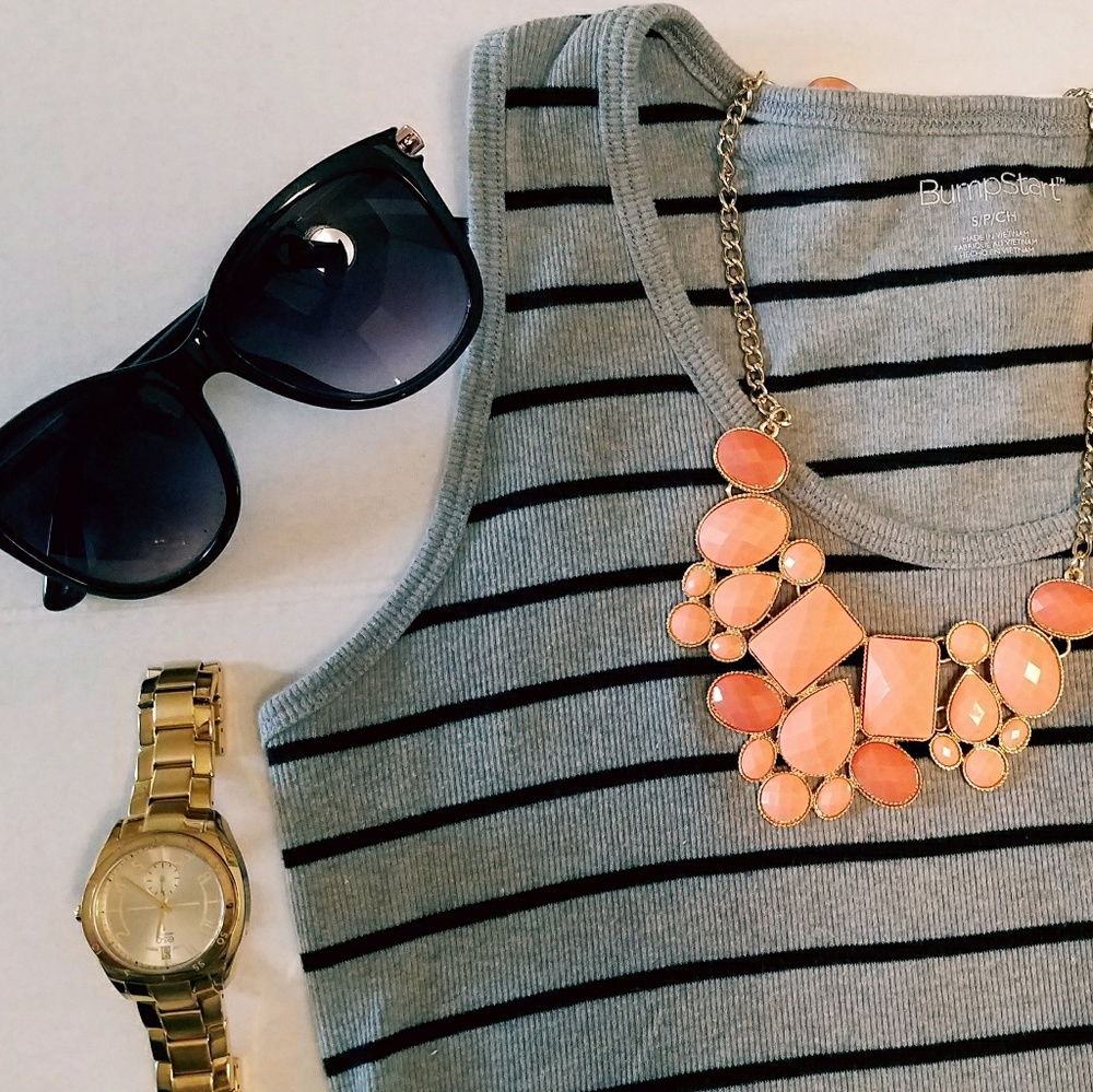 Lola coral statement jewelry set